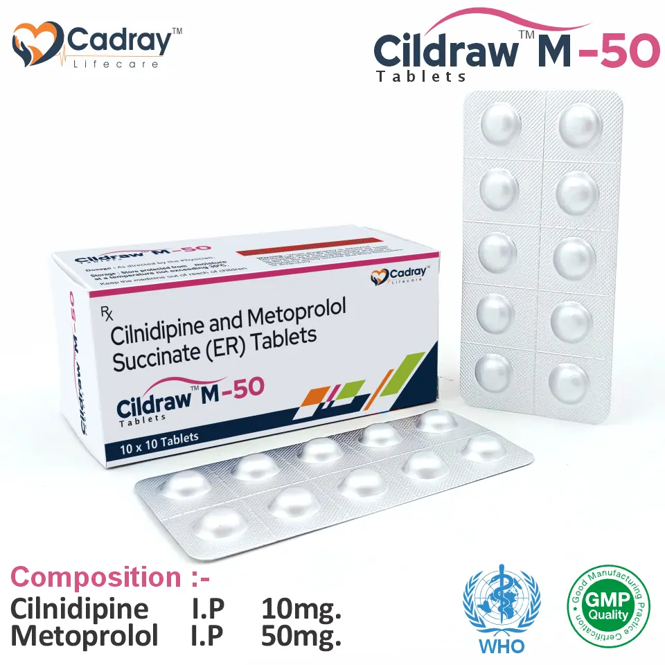Cilnidipine 10mg Metoprolol 50mg tablet packaging